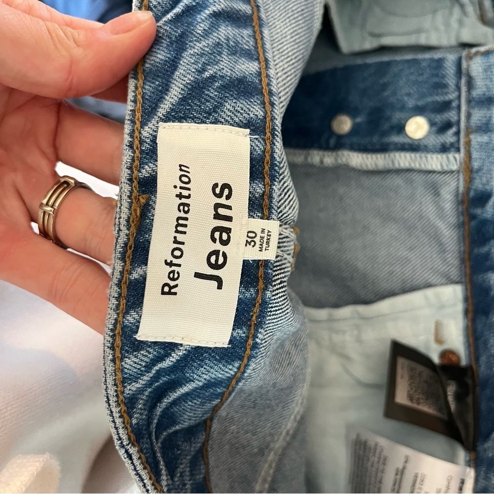 Reformation Silver Straight Leg Jeans - Picture 13 of 15